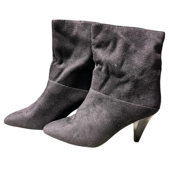 Express Faux Suede Heeled Ankle Boot 8 - Picture 3 of 9